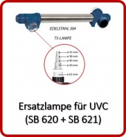 Ersatzbirnen für UVC T5 Edelstahl